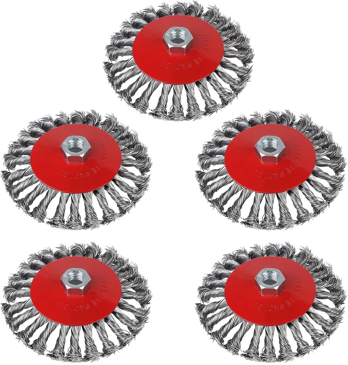 Draadborstel haakse slijper Ø 125 mm - RVS M14 - Duurzaam staal - Voor veelzijdig gebruik - ShopVlot