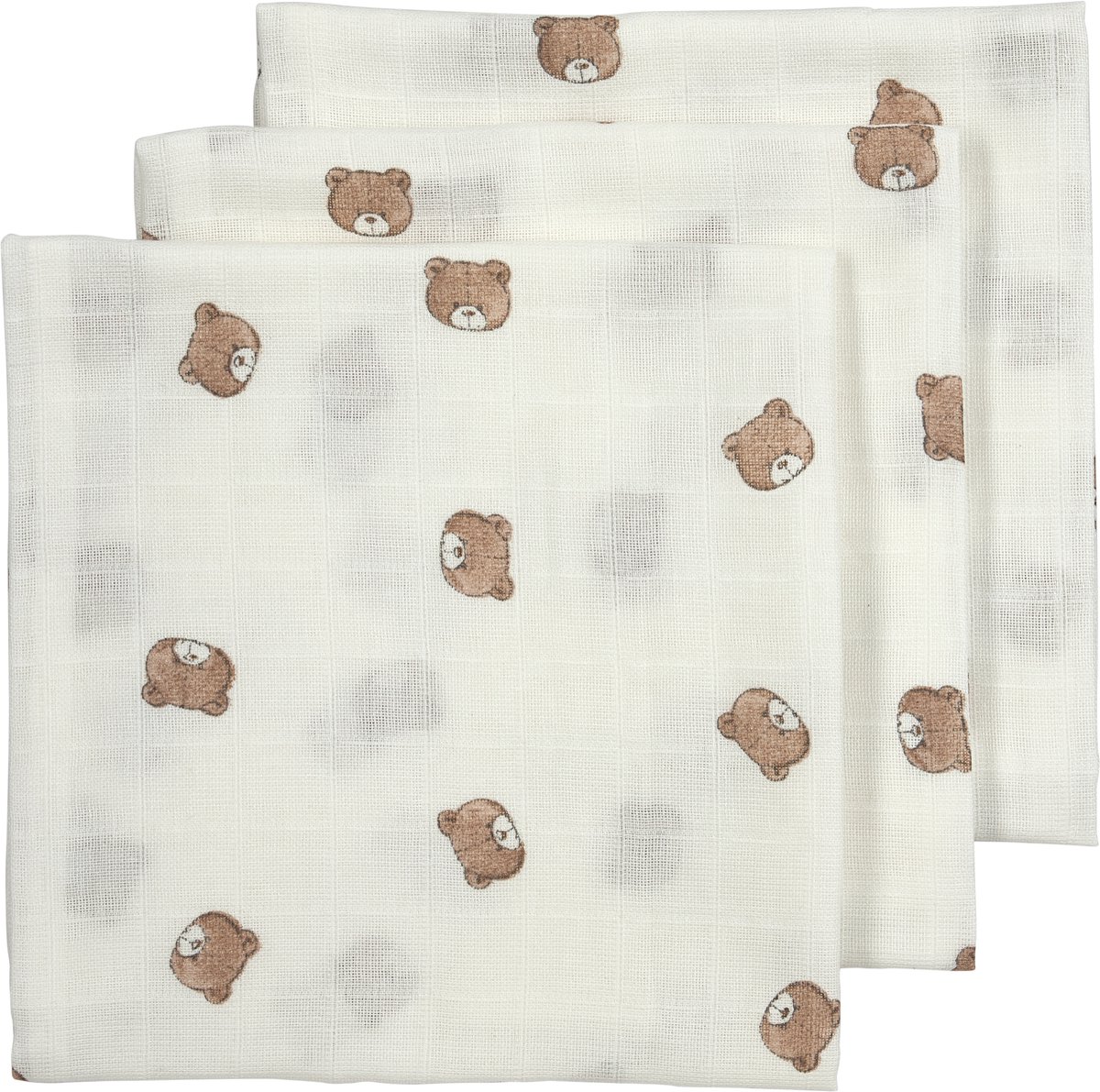 Meyco Baby Bear Hydrofiele Doeken - 3-pack - Multicolour - 70x70cm