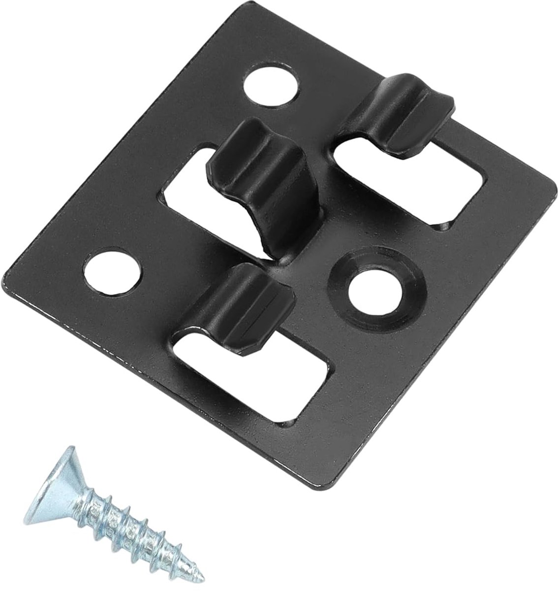SnelShoppen - 100 Stuks WPC Clips 6mm RVS Terrasclips Bevestigingsclips Verborgen Spacers voor WPC/BPC Terras (Inclusief Schroeven)