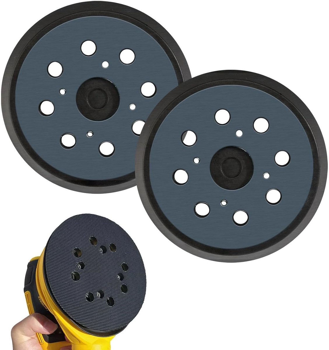 Schuurwiel 125 mm - 2 stuks - voor snel polijsten - eenvoudig te installeren - ShopVlot
