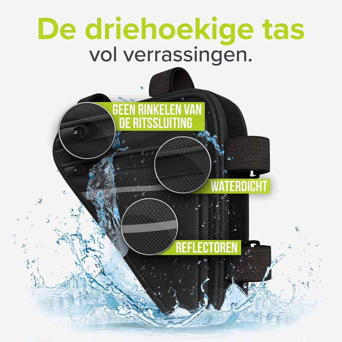 Omgoods - Waterdichte Driehoeks Fietstas voor Fietsaccessoires