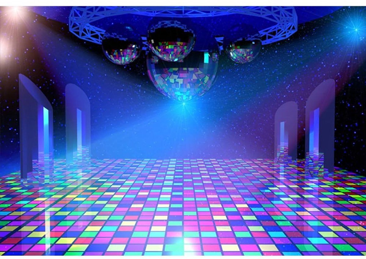 Omgoods - Fotografie Achtergrond met Disco Lichten en Sterren