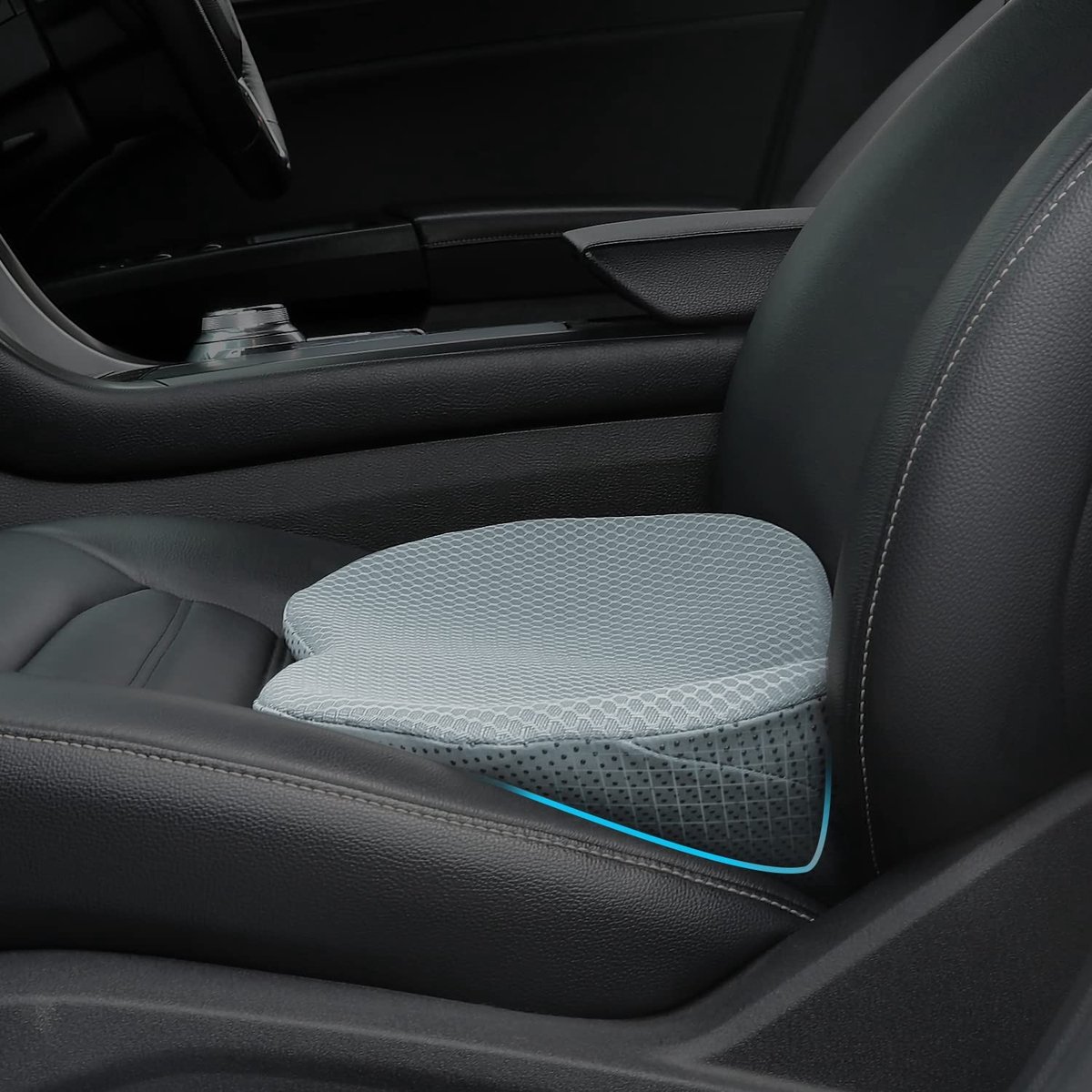 Omgoods - Autostoelkussen van Geheugenschuim voor Rugpijn en Comfort tijdens het Rijden