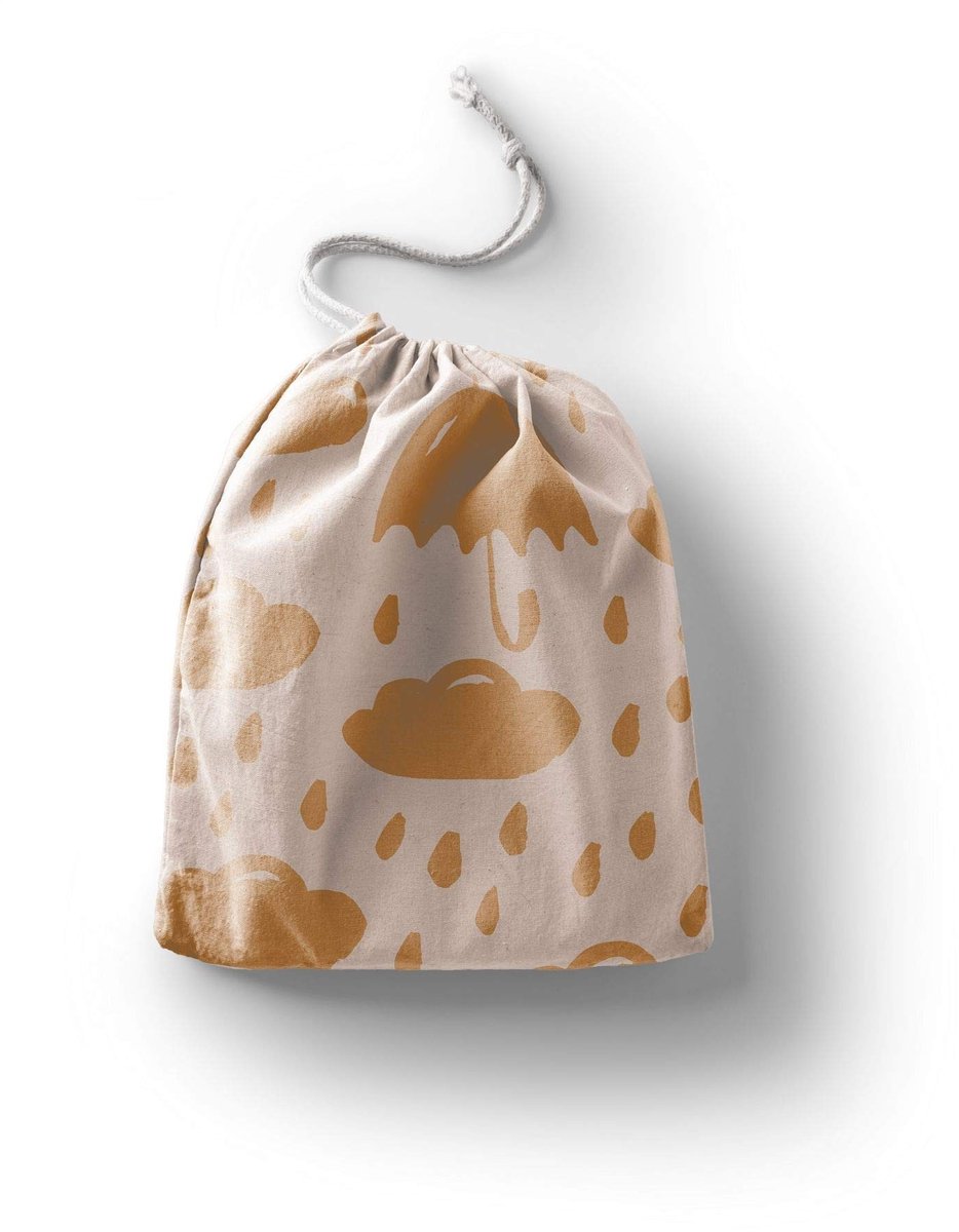 Omgoods - Herbruikbare Katoenen Produceerzak met Trekkoord 30x40 cm Multicolor