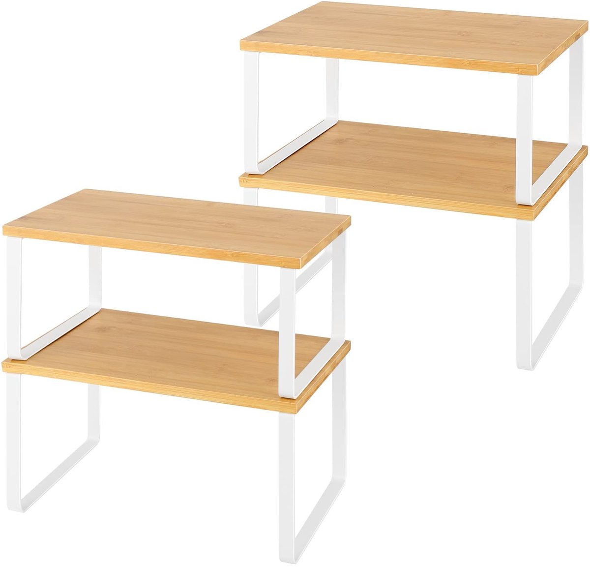 Omgoods - Set van 4 Keuken Organizers - Stapelbare en Uitbreidbare Planken