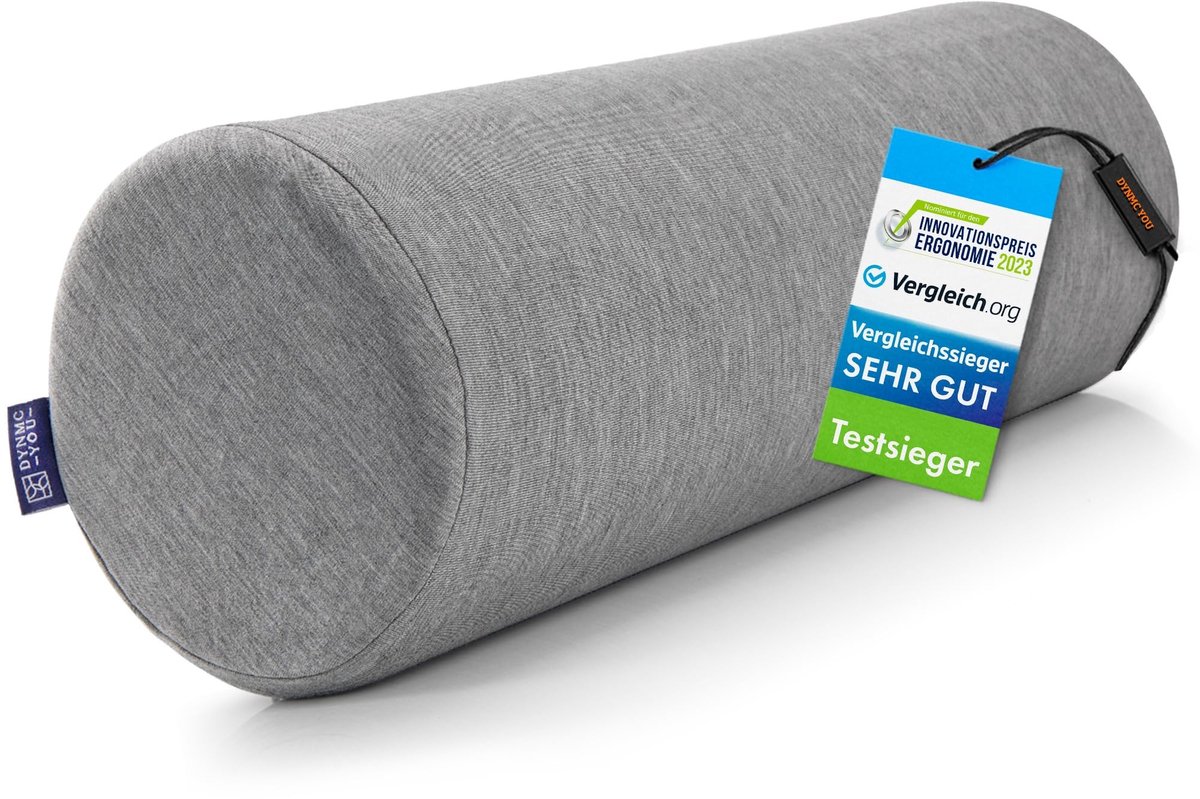 Omgoods - Nekrol Memory Foam met Bamboe Hoes 40 cm - Knie- en Steunrol OEKO-TEX