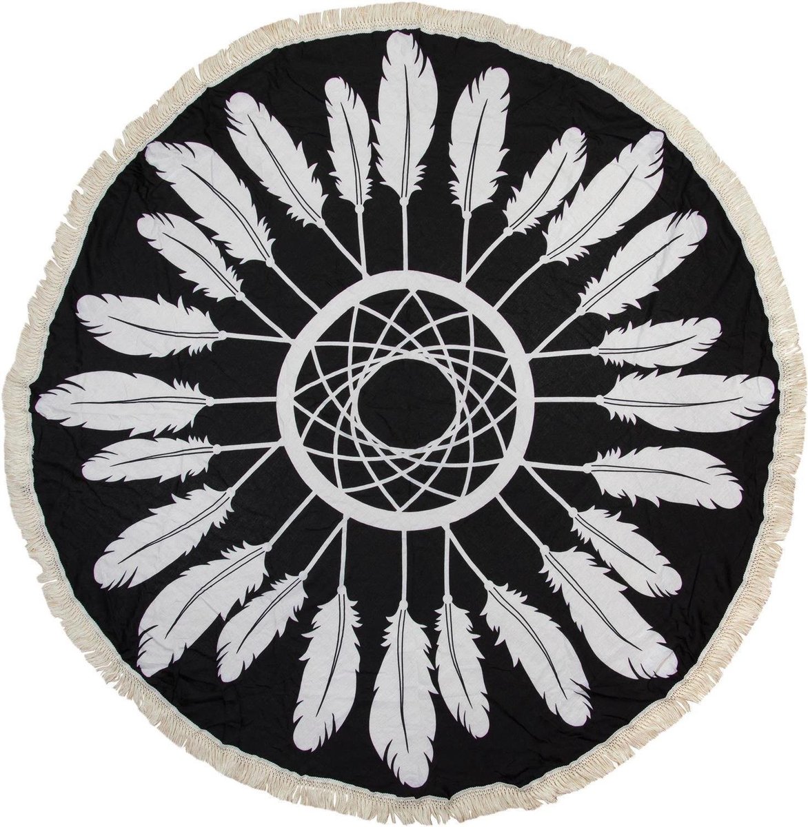 Omgoods - Ronde Strandhanddoek met Droomvanger Print