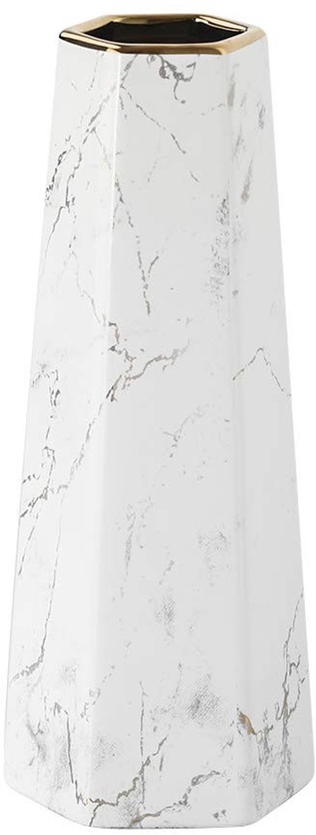 Omgoods - 12 Inch Marmeren Keramische Bloemenvase voor Decoratie