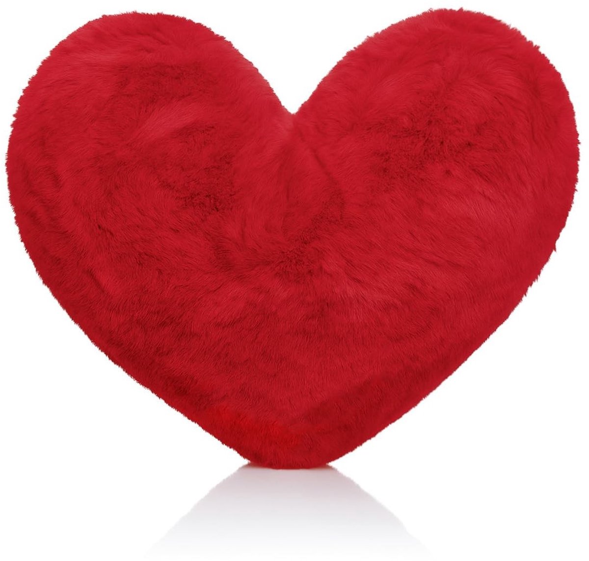 Omgoods - Hartvormig Plush Kussen van 40x30 cm