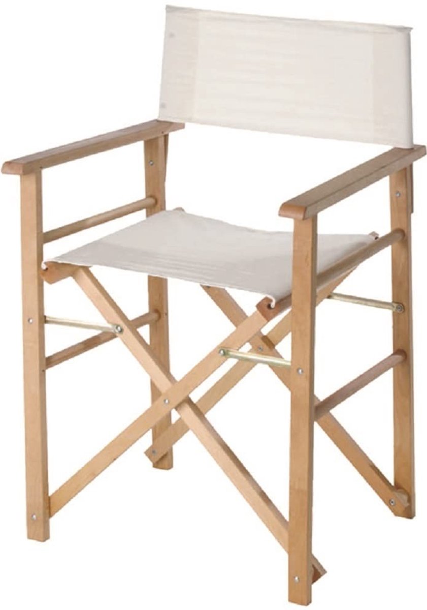 Omgoods - Regisseursstoelen van Hout - Ecru Kleur, Vouwbaar en Ruimtebesparend