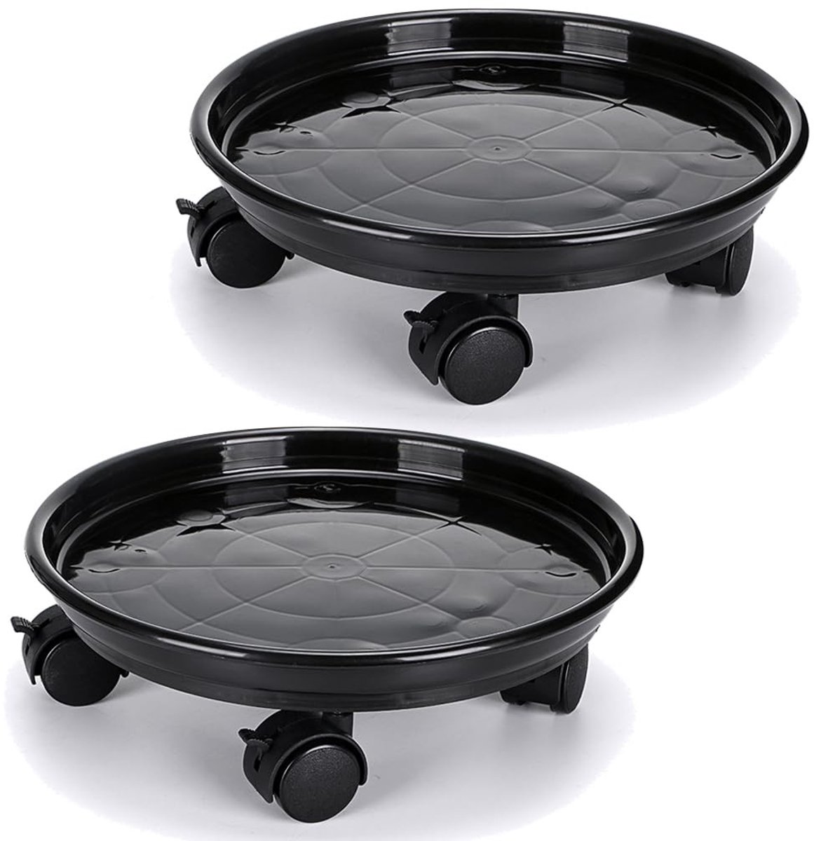Omgoods- Bloempothouder met Wielen - Plantenstandaard - Rolstandaard - Draagvermogen 56 kg - Duurzaam - 33 cm