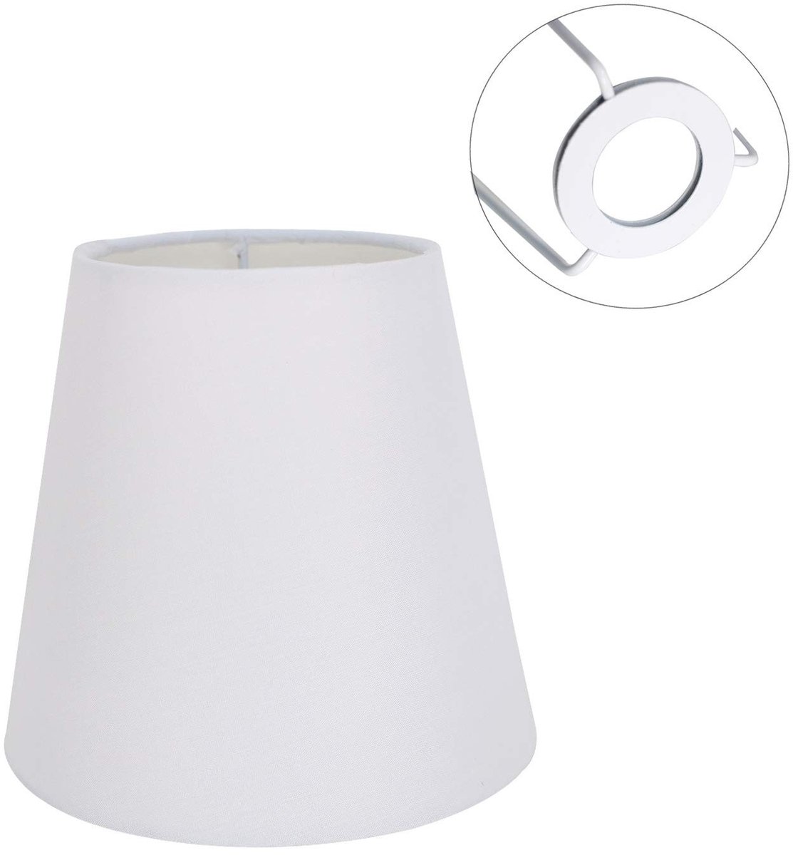 Omgoods - 14cm E14 Witte Lampenkap voor Wand- en Tafellampen
