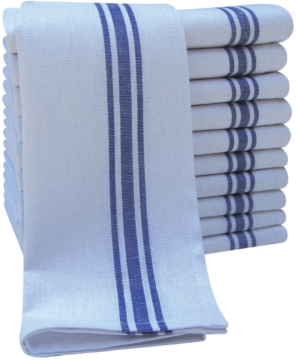Omgoods - 10 Stuks Katoenen Keukenhanddoeken - Professionele Keuken Doeken