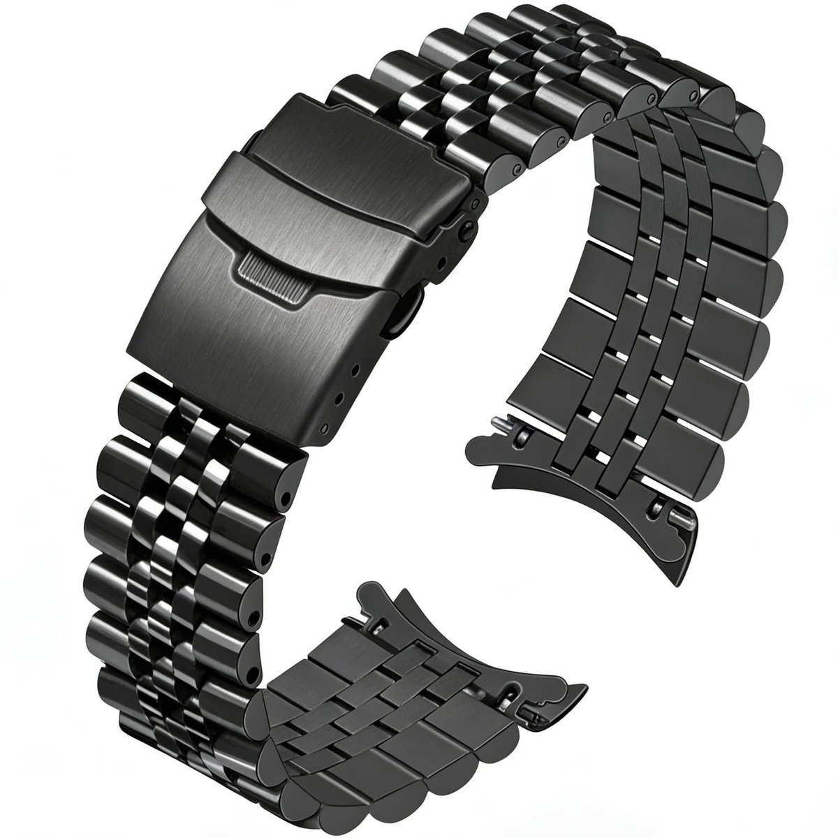 Omgoods - RVS Horloge Band met Verstelbare Klink en Dubbele Veiligheidsluiting