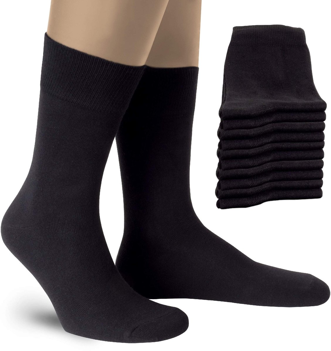 Omgoods - 10 Paar Katoenen Sokken voor Mannen en Vrouwen - Ademend en Comfortabel