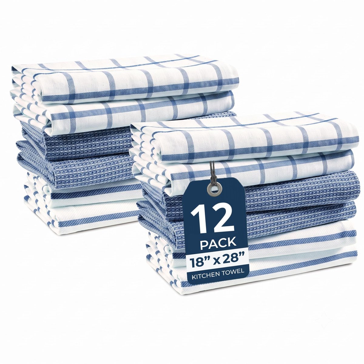 Omgoods - Set van 12 Keuken Handdoeken van 18x28 cm