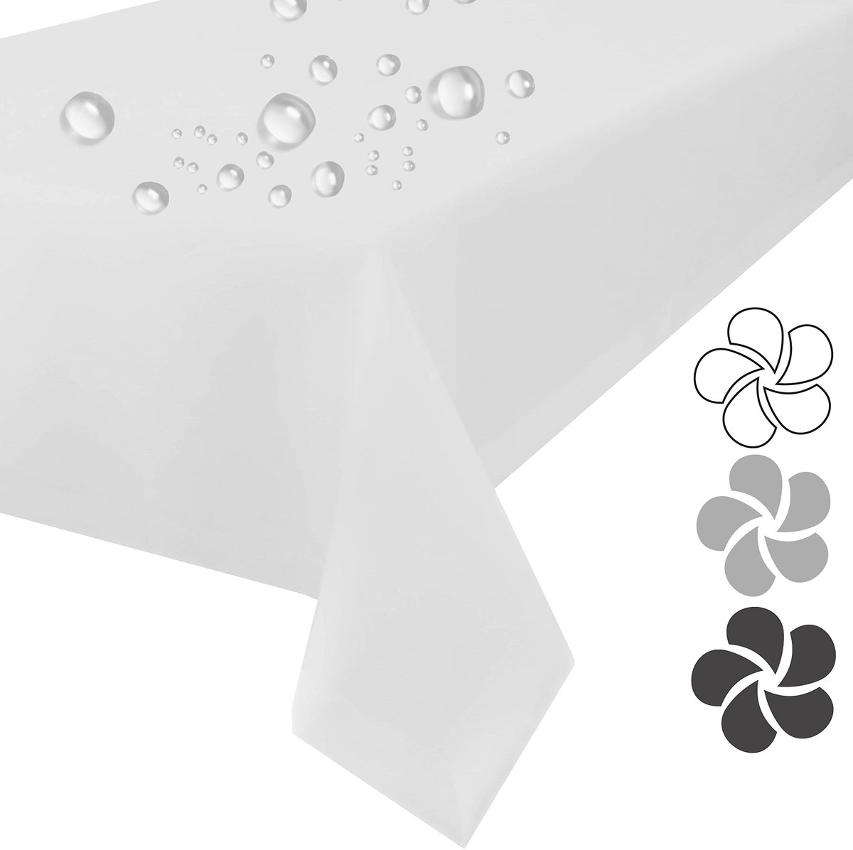 Omgoods - Wit Tafelkleed met Lotus Effect 140 x 240 cm
