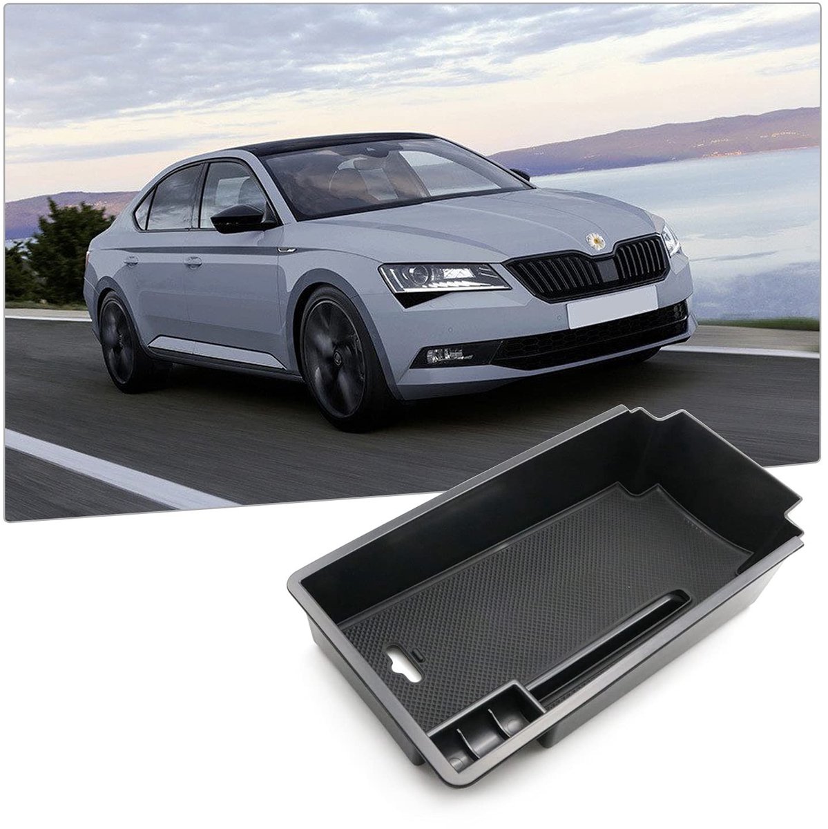 Omgoods - Opbergbak voor Skoda Superb MK3 met Antislipmat
