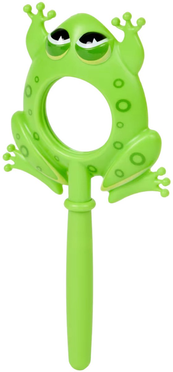 Grafix - magnifying glass insect bugs - vergrootglas kikker frog - loep - tuin insecten onderzoeken - kids - groen - 16cm