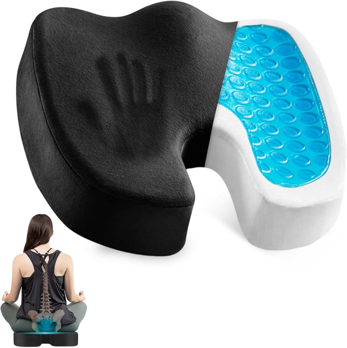 Orthopedisch Gel Kussen voor Zithulpmiddelen, Coccyx Kussen en Ringkussen voor Comfort en Ondersteuning