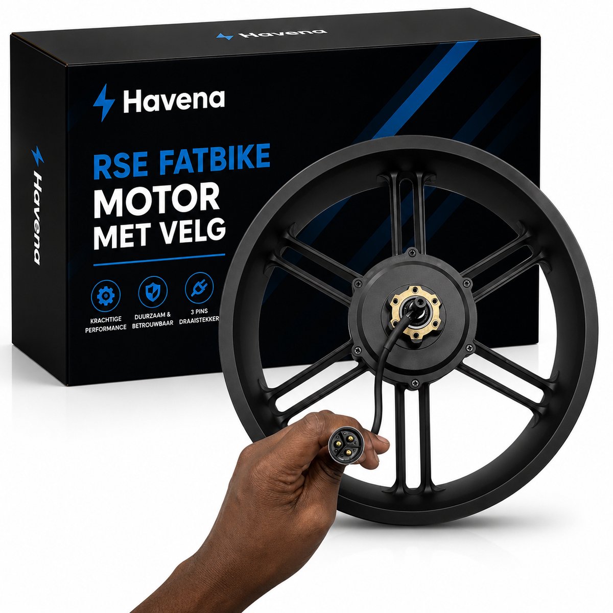 RSE Fatbike Motor met Velg | 3 Pins Draaistekker | 7GO & Havena