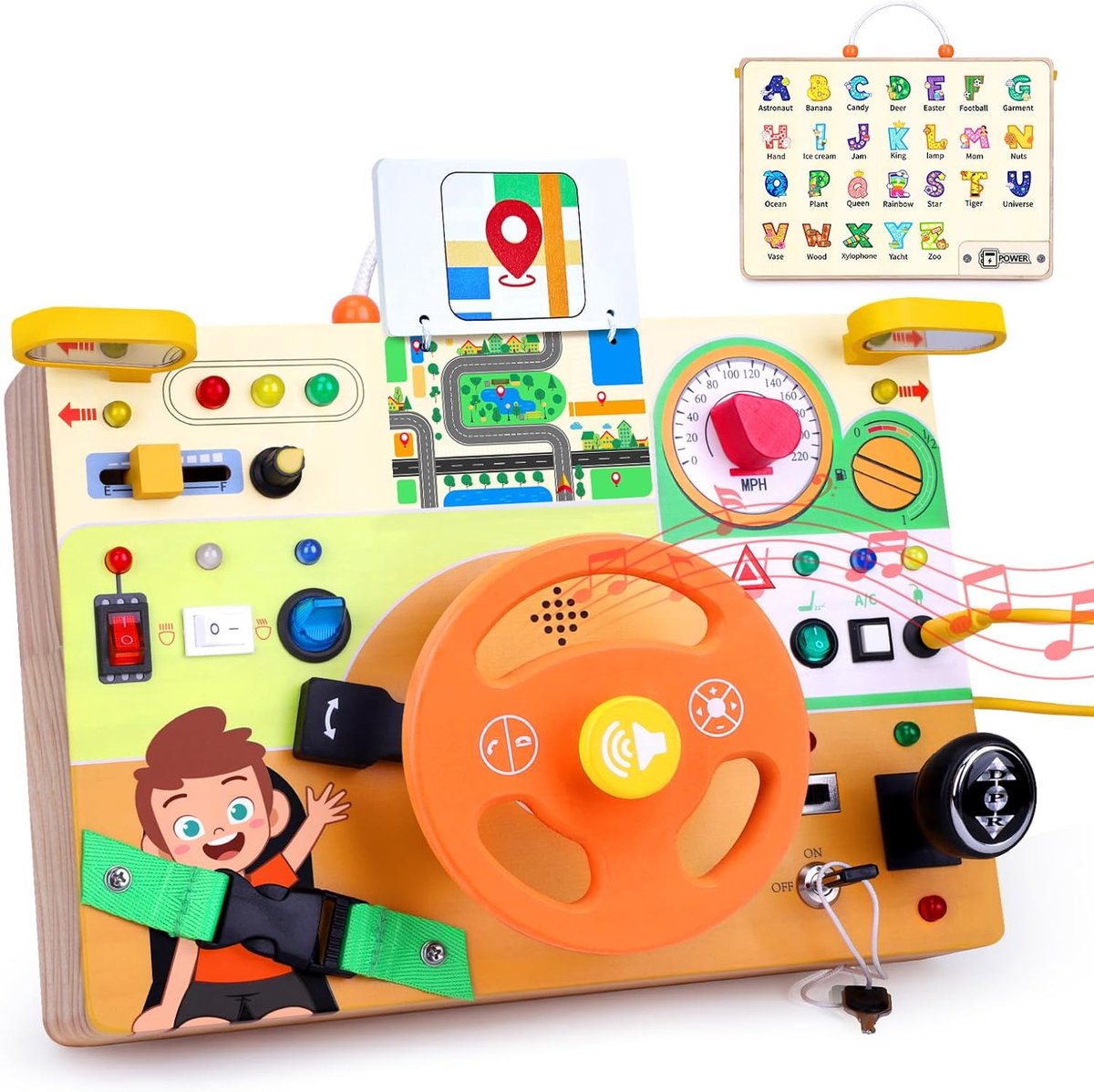 Board Activiteitenbord Montessori Speelgoed 1+ Kinderstuur Reis Speelgoed Sensorisch Speelgoed voor Autistische Kinderen Kerst- en Verjaardagscadeau