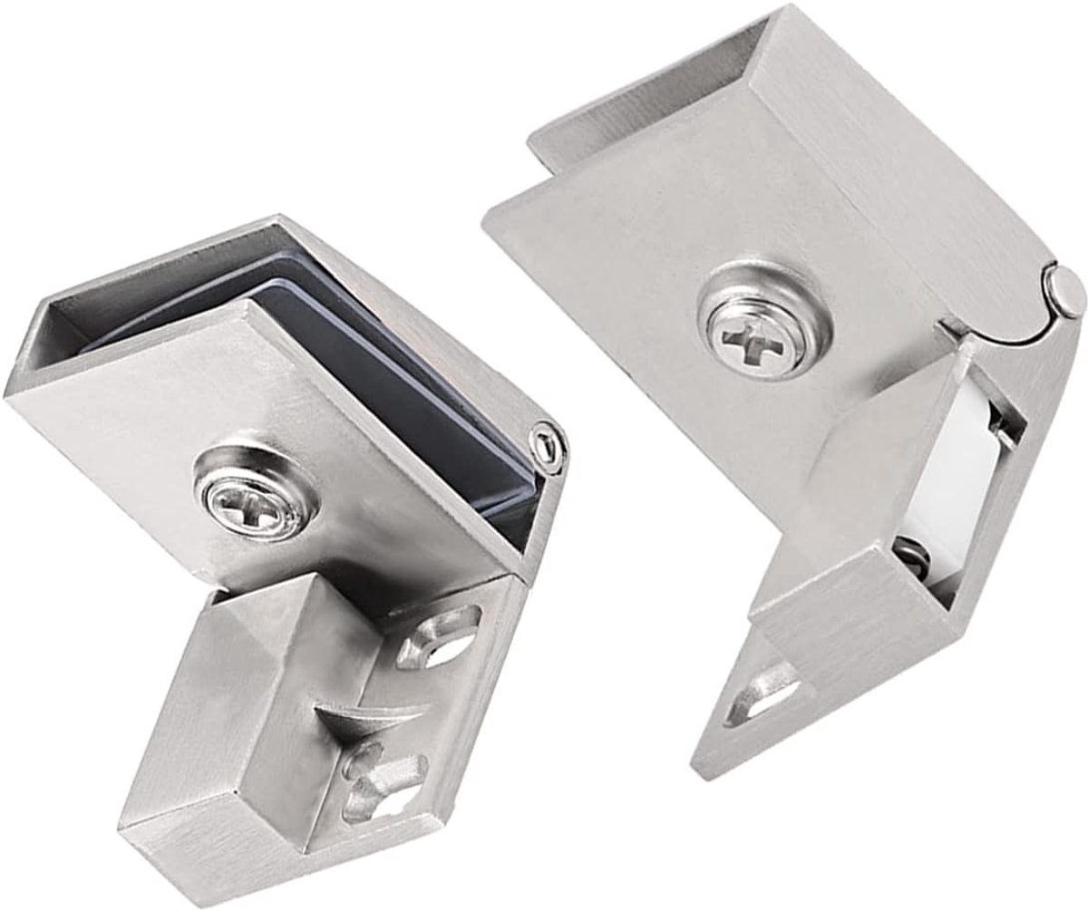 Glazen deurscharnier (3 mm - 5 mm glas dikte) 1 paar glazen scharnierklemmen - voor wijnkast vitrine badkamer poort