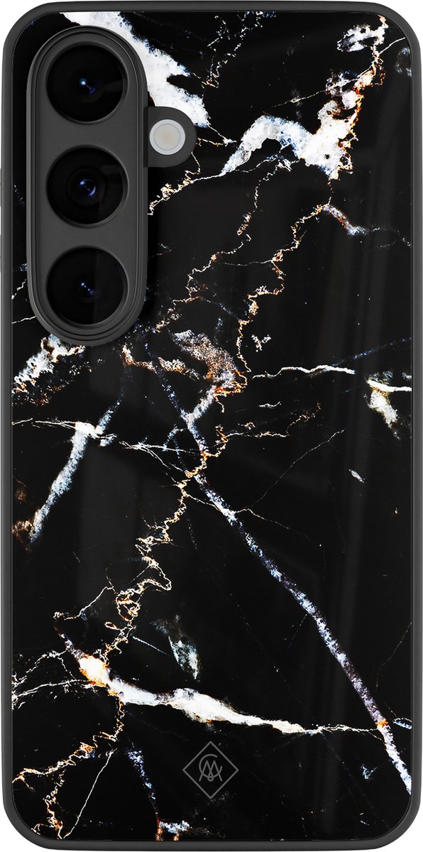 Casimoda® hoesje - Geschikt voor Samsung Galaxy S26 - Marmer Zwart - Luxe Hard Case Zwart - Backcover telefoonhoesje - Zwart