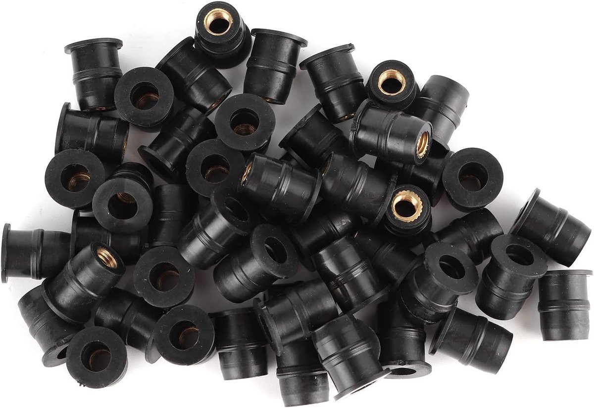 Moeren 5 Mm Metrisch Motorfiets Voorruit Kuipmoer Bevestigingsmiddel Bevestigingsgereedschap 100 Stuks Messing Gereedschap (EEN (50 stuks))