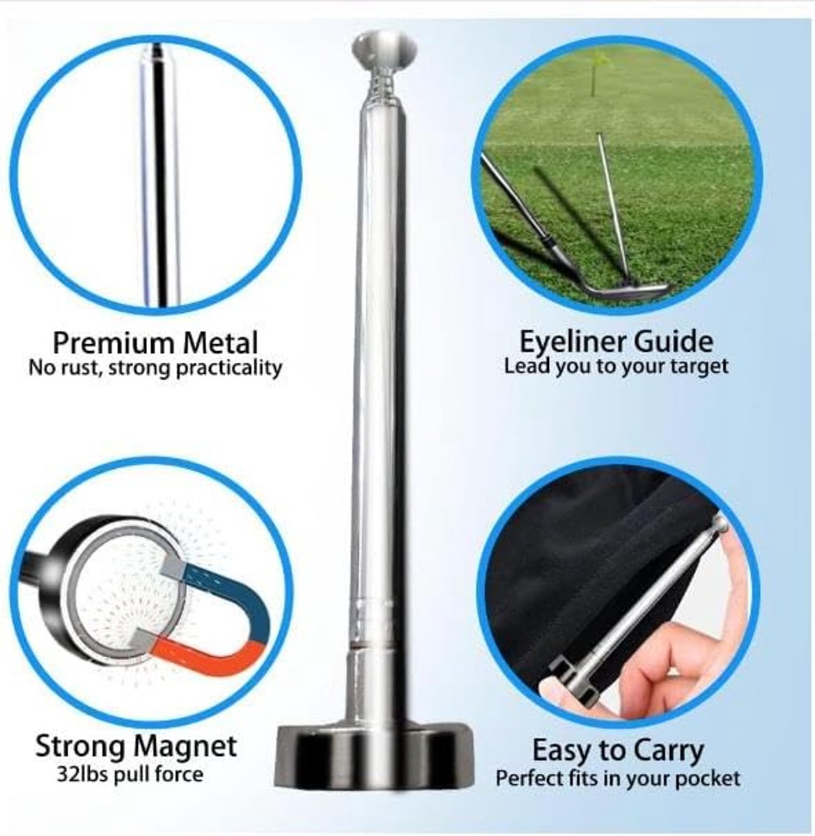 Golfuitlijningsstok Corrector Lighoek Tool, Golfswing Trainingshulpmiddelen Richtstok - Golfclub Slagvlak Richten, Visualiseren en Uitlijnen van uw Golfschot