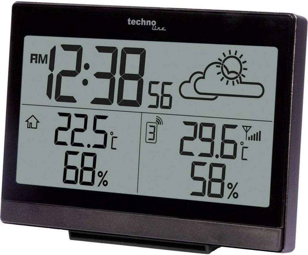 SnelShoppen - Weerstation met Voorspelling, Binnen- en Buitentemperatuur, Duidelijk Display, Geschikt voor Thuis, Tuin en Buitenactiviteiten