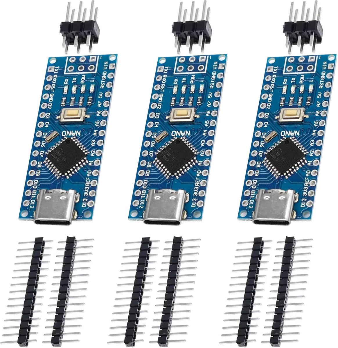 3 stuks module-chip voor type-C-stekker, 5 V, 16 m, microcontroller, compatibel met Arduino IDE