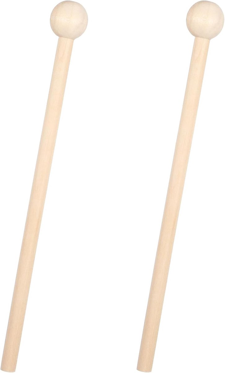 2 stuks houten hamers, xylofoon klankstaven, xylofoon hamers houten percussie stokken, klokkenspelhamers met houten handgreep ritme stokken trommelstokken, voor beginners en volwassenen klokkenspel