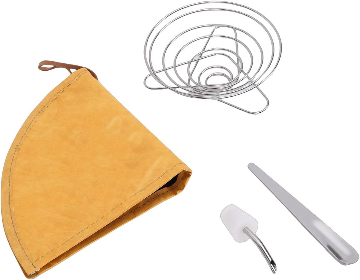 Koffiedruppelaarhouder met Lepel Keteluitloop, 304 Roestvrijstalen Filterhouder, Reizigerskoffiefilterzakje, Campingfilterpapieropbergtas met Lepel Keteluitloop voor