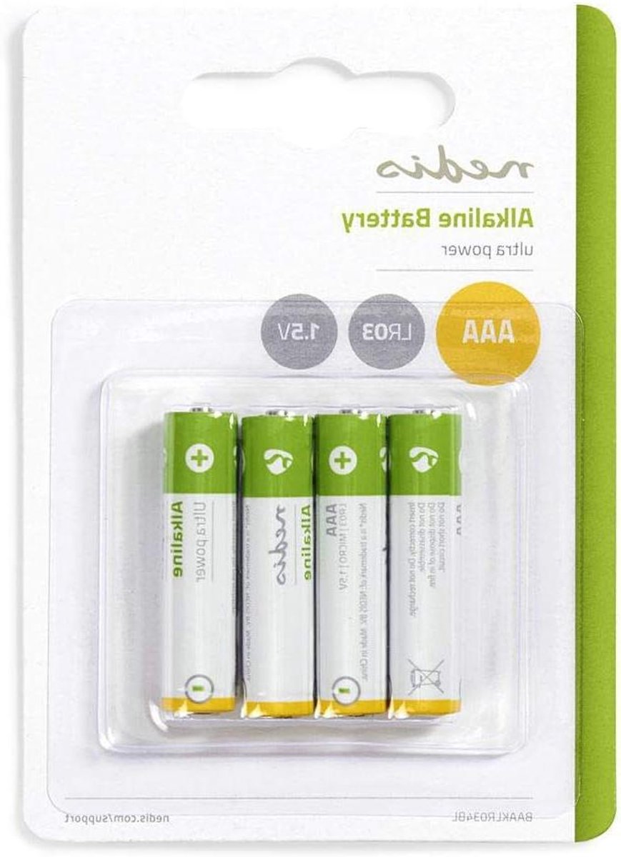 Alkaline Batterijen - AAA Batterijen - Apparaten Voeden - Hoge Capaciteit - 4 Stuks - Grijs