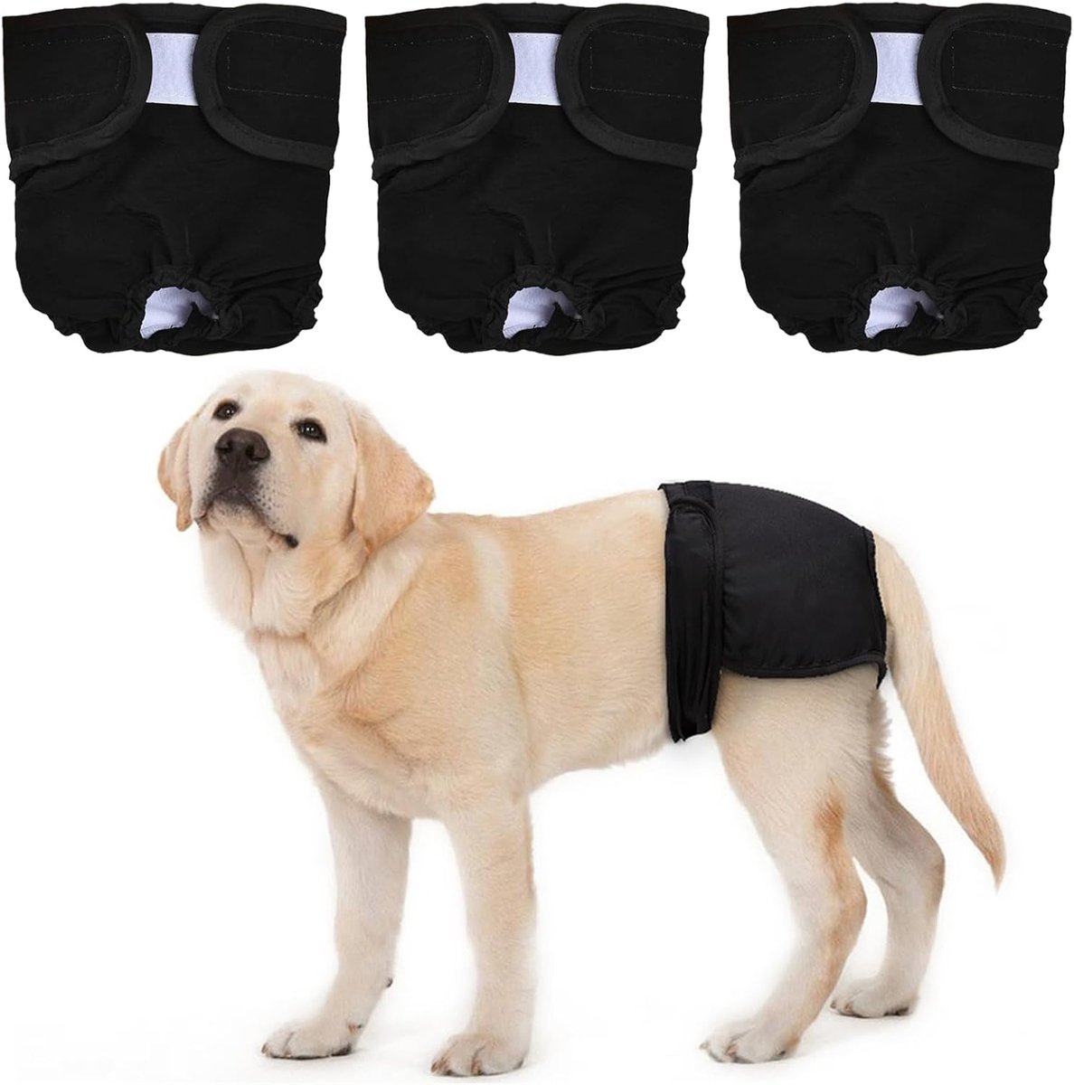 Luiers, herbruikbare banden voor honden, grote zuigkracht, loopsheidbroekjes, hondenluier voor vrouwelijke honden (S)