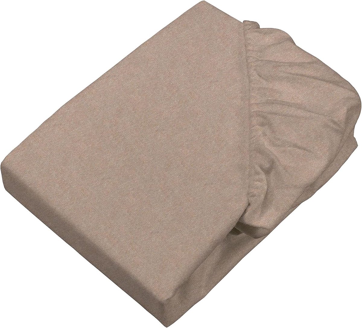 Feinbiber hoeslaken melange, 140 x 200 cm groot hoeslaken, ca. 90% katoen/ca. 10% polyester, bedlaken in beige