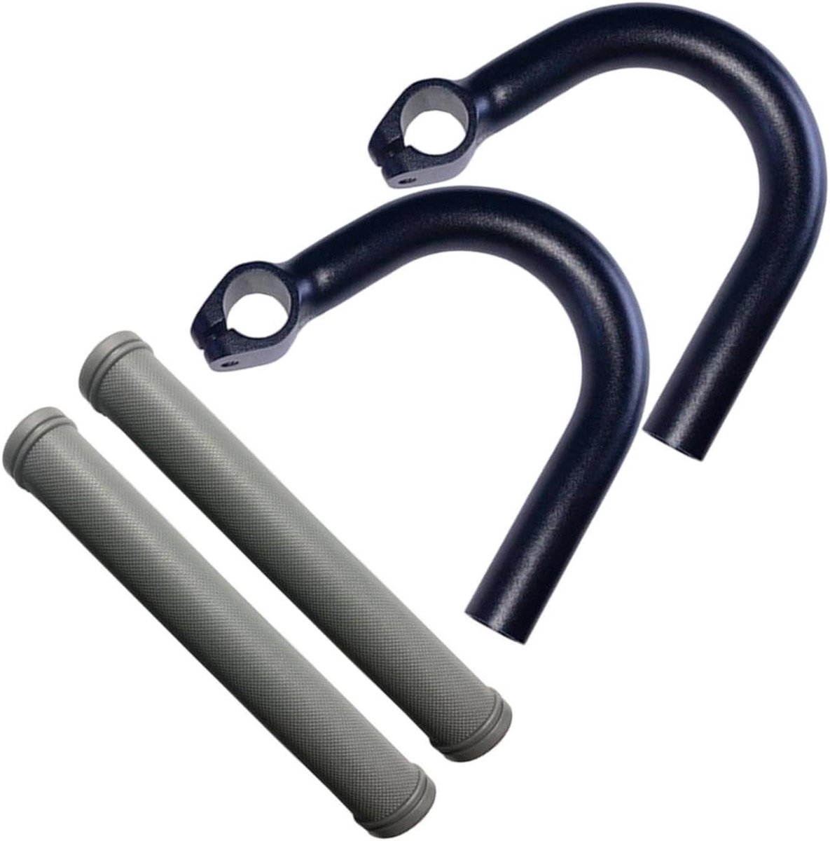 Fietsstuuruiteinden - Handgrepen Stuur - Comfortabel Fietsen - Ergonomisch Ontwerp - 22.2 mm Diameter - Zwart Grijs