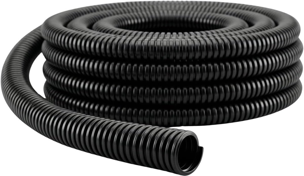 5m Golfpijp zonder sleuven | Binnendiameter 17mm | -40...+125°C | Vlamvertragend polypropyleen | Lege beschermslang voor ondergrondse installatie, zonne-energie, huisbekabeling, motorvoertuige