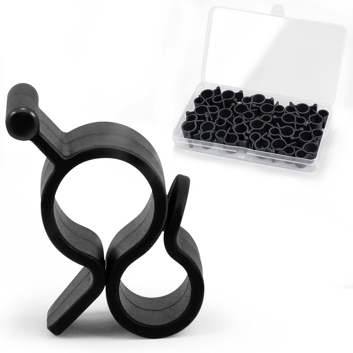 RV Luifelhaken, 20stuks Zwart RV Luifel Accessoire Hanger, ABS Materiaal Licht Camping Luifel Haak, Campingluifelhaken RV luifelhaak voor Caravan Kerstfeest Kampeertent Binnen Buitendecoratie