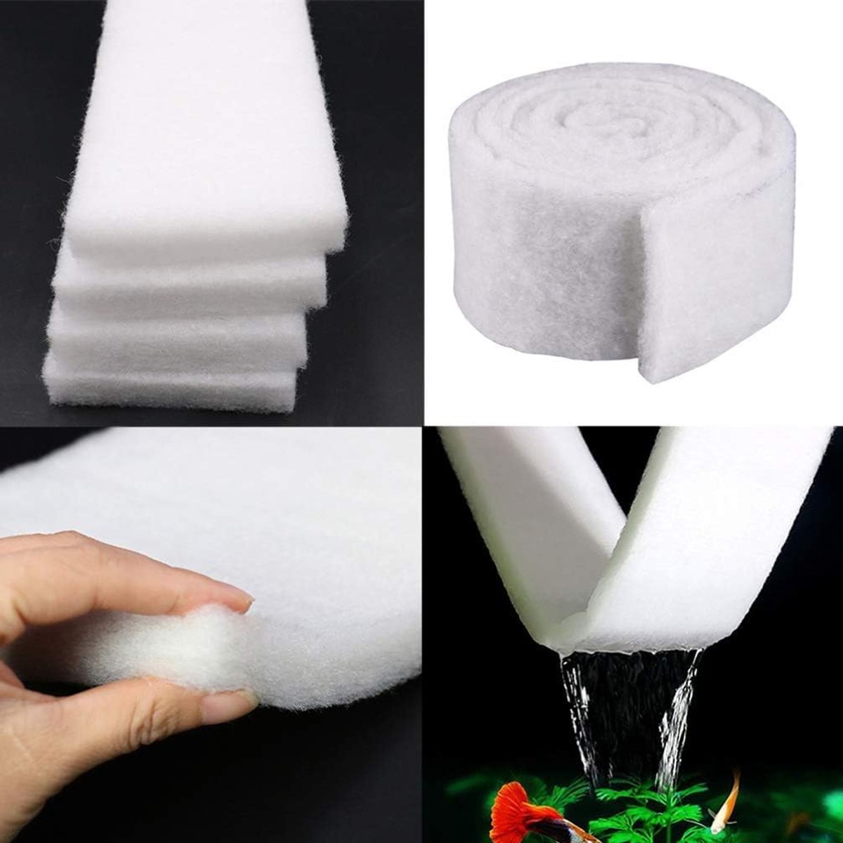 filterspons 1 m aquarium filtermat aquarium bevestigingsfilterpads verdikt biochemische filtermedia filtratieschuim voor aquarium aquarium vijver breedte 20 cm