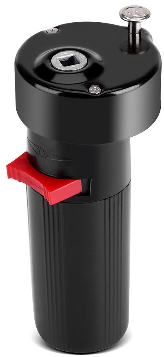 MAGT Op batterijen werkende grillmotor, DC 1,5 V, maat D, vaste grill-rotisserie-rotator, draaibare grill-rotatormotor - grill-braadhouder (zonder batterij) (kleur: zwart)