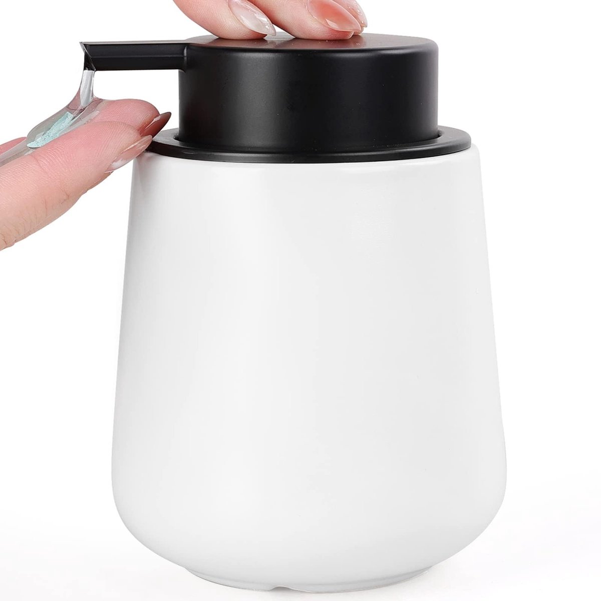 Omgoods - Keramische Zeepdispenser 350ml voor Handzeep en Shampoo