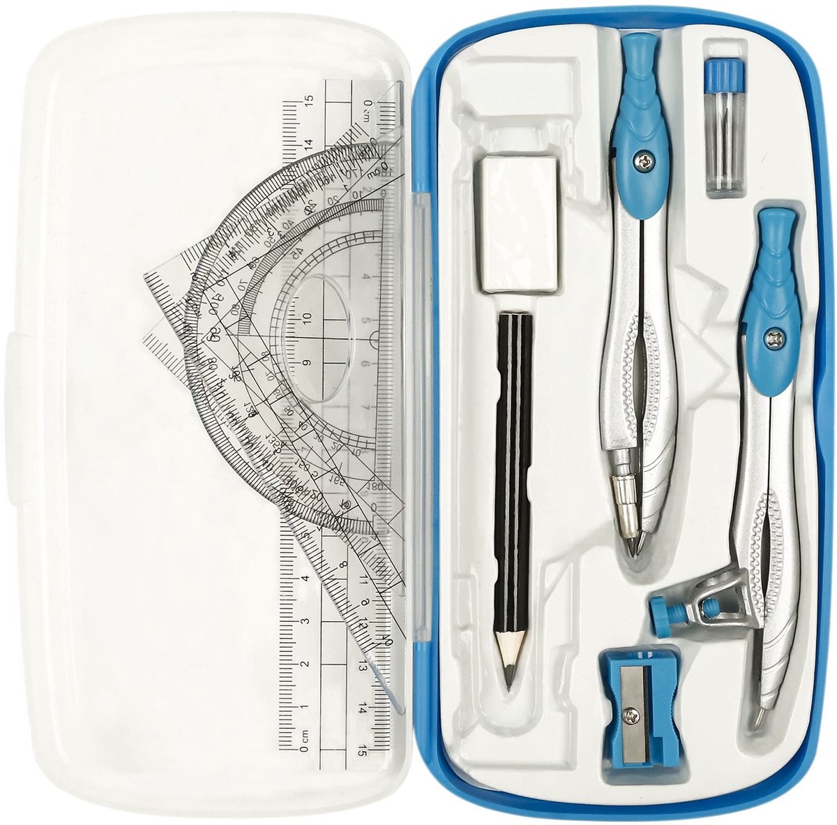 Omgoods - Lifreer Geometrie Set - 10 Stukken met Opbergdoos - Perfect voor Studenten
