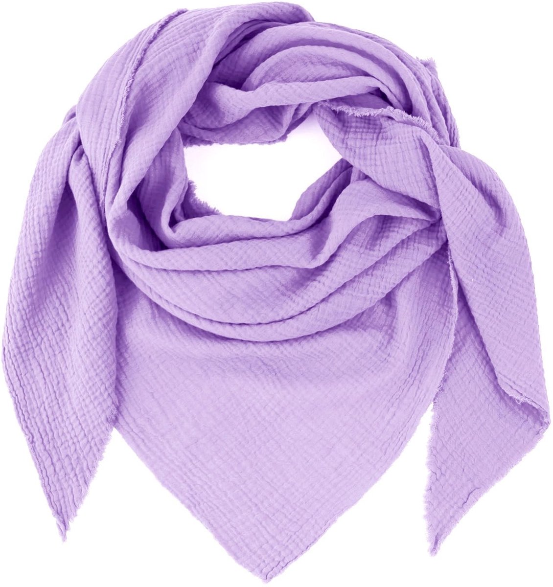 Omgoods - XXL Gehaakte Dames Sjaal in Licht Violet