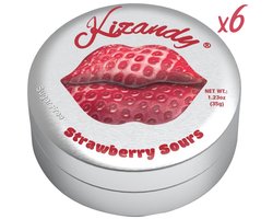 Kizandy - Suikervrije zuurtjes - Strawberry - tinnen verpakking