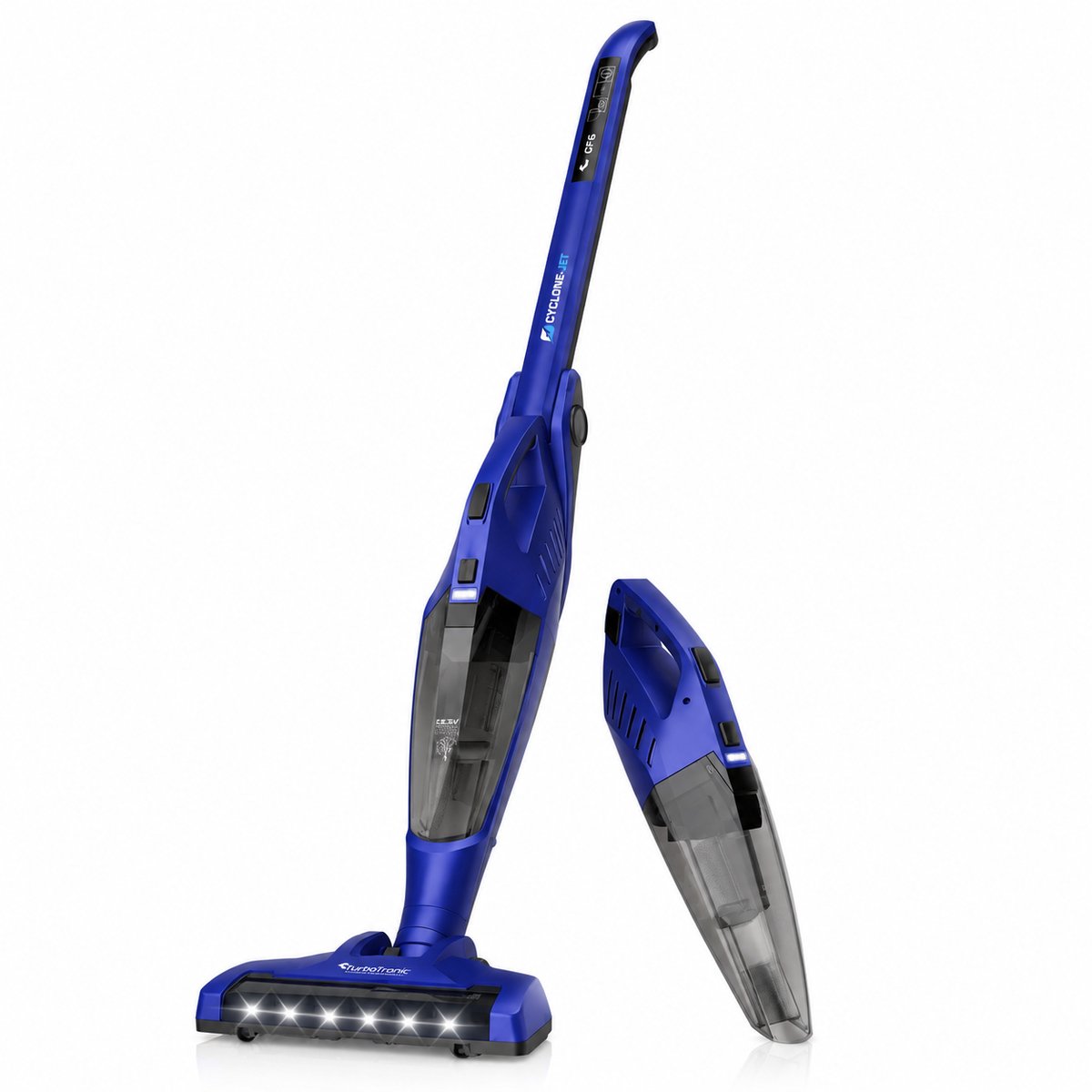 TurboTronic FG6 Steelstofzuiger met Flexibele Arm en Kruimeldief - Blauw