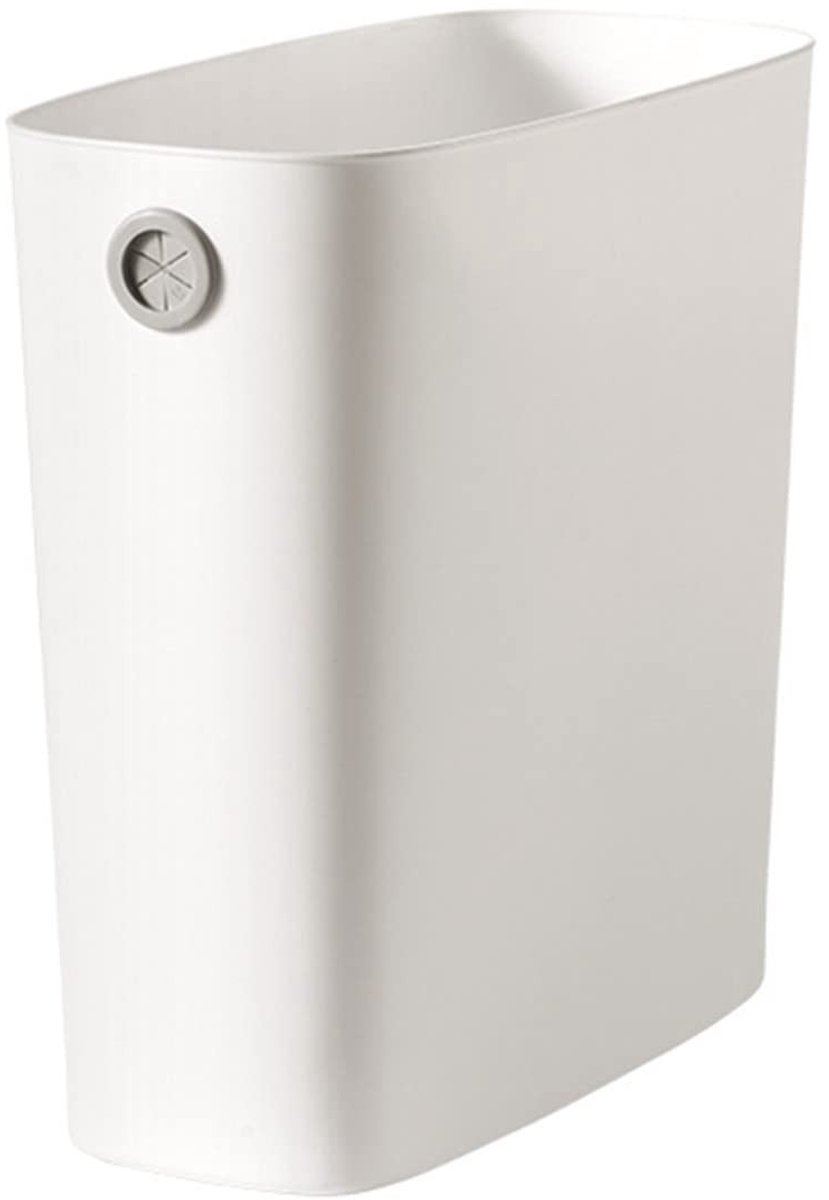 Omgoods - Afvalemmer zonder Deksel voor Badkamer 10L Warm Groen/Wit