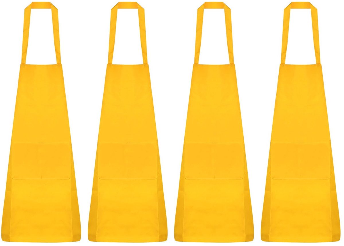 Omgoods - Set van 4 Keuken Schorten met 2 Zakjes voor Creatieve Koks