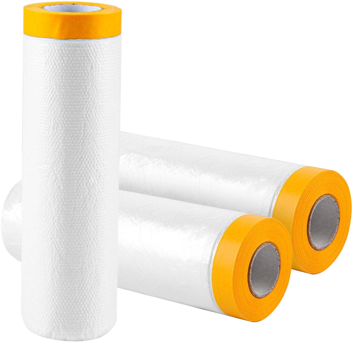 Omgoods - 3 Rollen Schilderfolie met Hechtband voor Bescherming en Renovatie